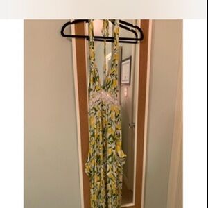 Vibrant Yellow Floral Dress